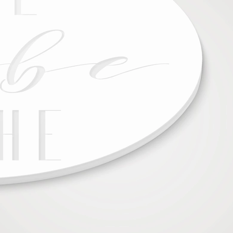 Acrylglasbild, Fensterbild zum Aufhängen Lebe Lache Liebe - Rund 