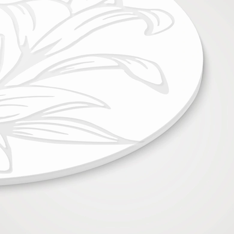 Acrylglasbild, Fensterbild zum Aufhängen Lilien-Blüten - Rund 