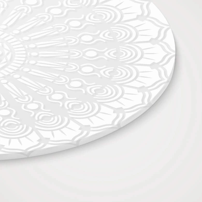 Acrylglasbild, Fensterbild zum Aufhängen Mandala-Blume - Rund 