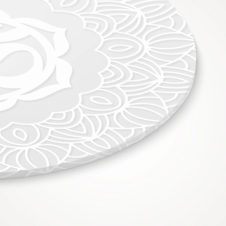 Acrylglasbild, Fensterbild zum Aufhängen Om-Zeichen mit Mandala - Rund 