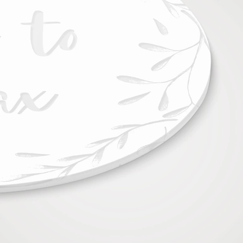 Acrylglasbild, Fensterbild zum Aufhängen Time to relax - Rund 