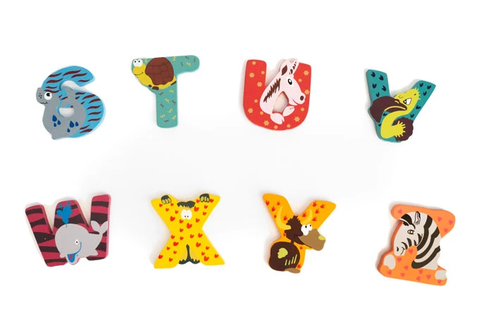 Lettres décoratives 3D animaux colorés pour enfants 