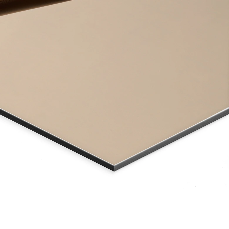 Wandbild Elegantes Blatt in Gold und Rot - Alma - Alu-Dibond 