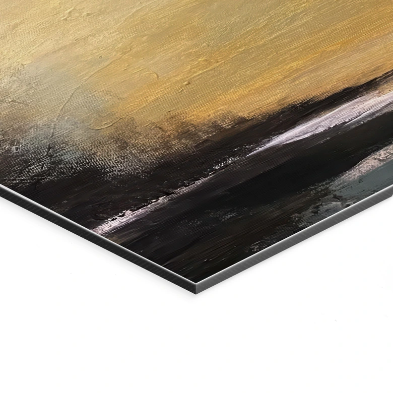 Wandbild Goldenes Licht am Abendhimmel - Bergius - Alu-Dibond 