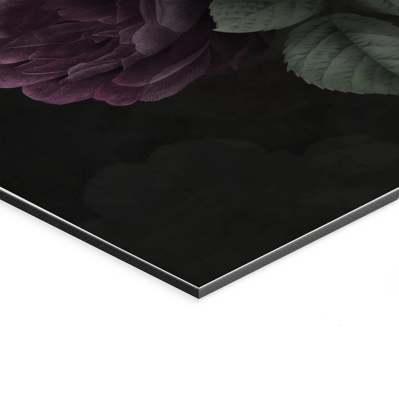 Wandbild Blumen Stillleben im Redouté-Stil - Bloomery Decor - Alu-Dibond 