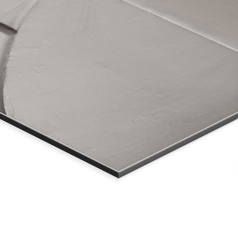 Wandbild Abstrakte Strukturen in sanftem Beige - Böhmer - Alu-Dibond 