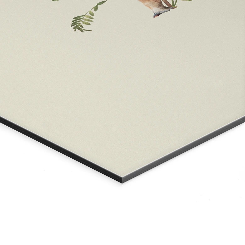 Wandbild Florale Giraffe - Frida Floral Studio - Alu-Dibond 