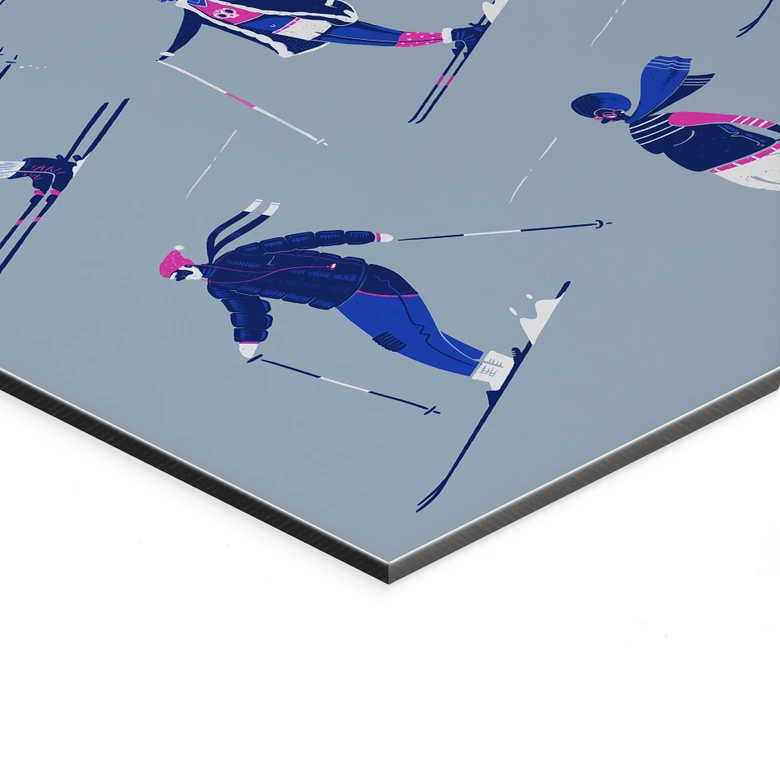 Wandbild Skifahren im Winter - Harrison - Alu-Dibond 