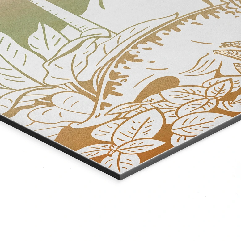 Wandbild Abenteuerreise zu den Dinosauriern - Ombre - Kikki Belle - Alu-Dibond 