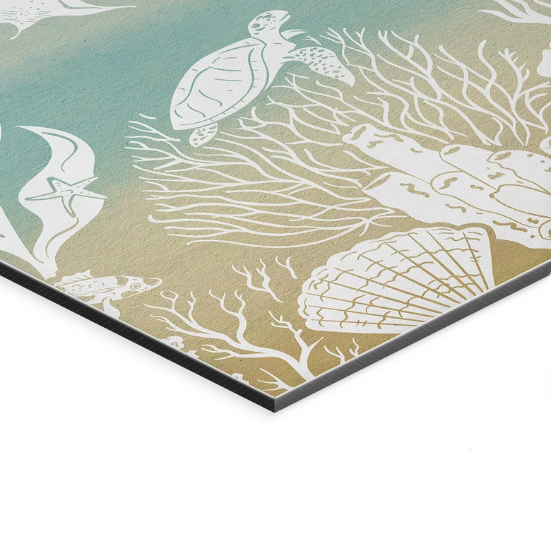 Wandbild Unterwasserwelt-Paradies - Ombre - Kikki Belle - Alu-Dibond 