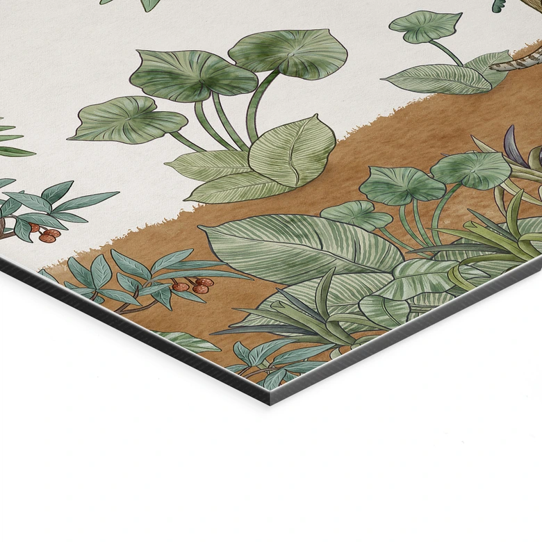 Wandbild Wimmelbild Dschungeltiere - Kikki Belle - Alu-Dibond 
