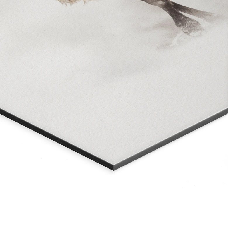 Wanddecoratie hert in witte winter - Magnusson - Alu-Dibond 
