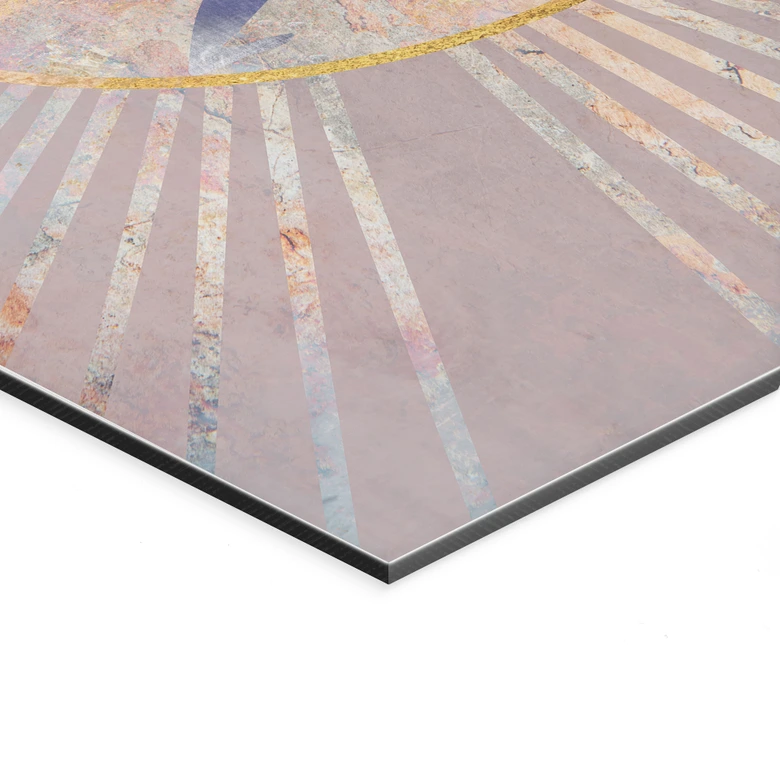 Tableaux Yoga salutation au soleil rose - Manovski - Alu-Dibond 