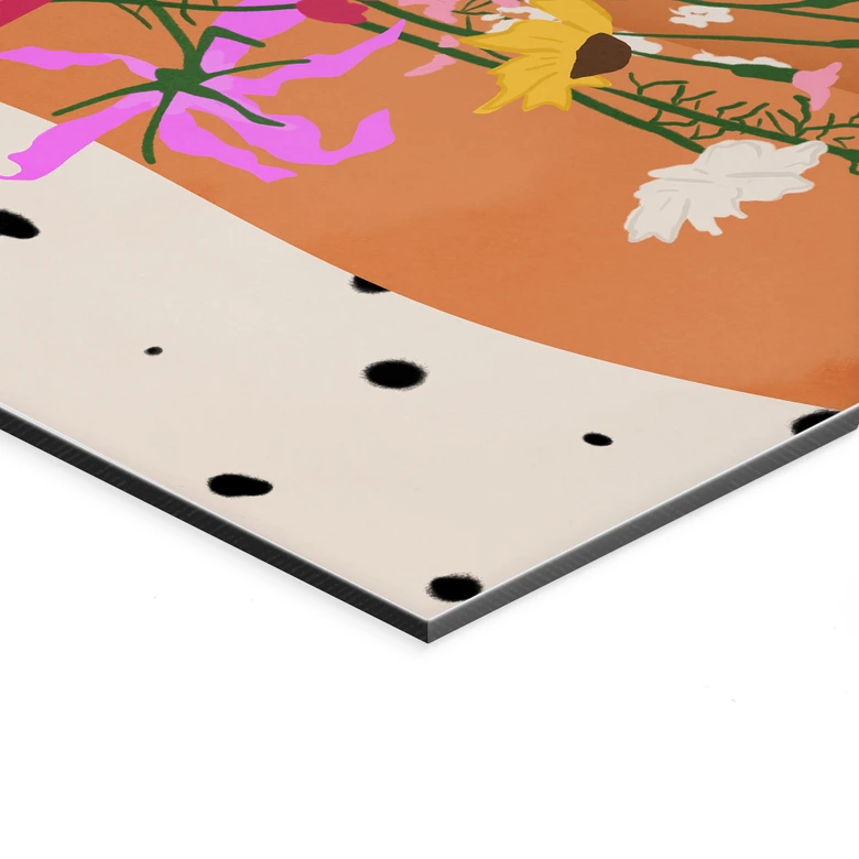 Wandbild Sockenliebe trifft Flower Power - Mokate - Alu-Dibond 