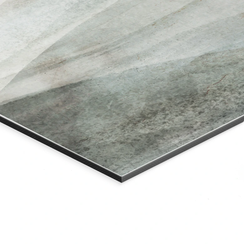 Wandbild Neblige Berglandschaft Aquarell - Ms Tiff - Alu-Dibond 