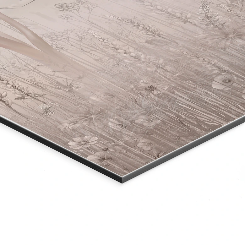 Wandbild Sommerliche Schwalben im Blütenwald - Ms Tiff - Alu-Dibond 