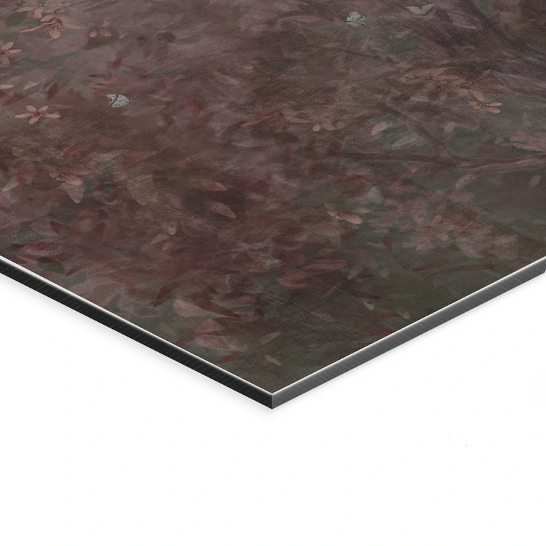 Wandbild Wald in warmen Herbsttönen - Ms Tiff - Alu-Dibond 