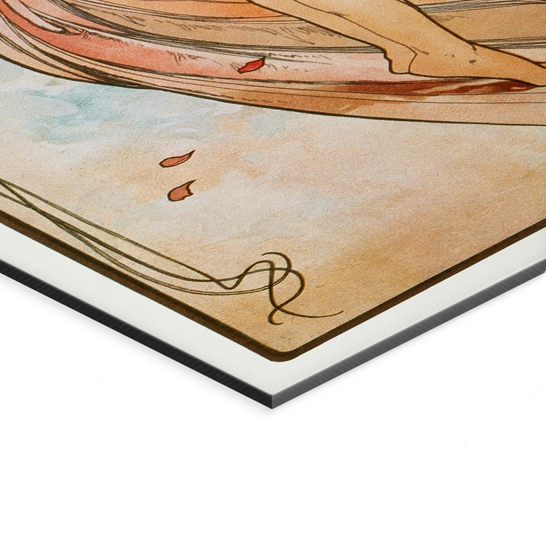 Wandbild Mucha - Vier Künste: Der Tanz - Alu-Dibond 