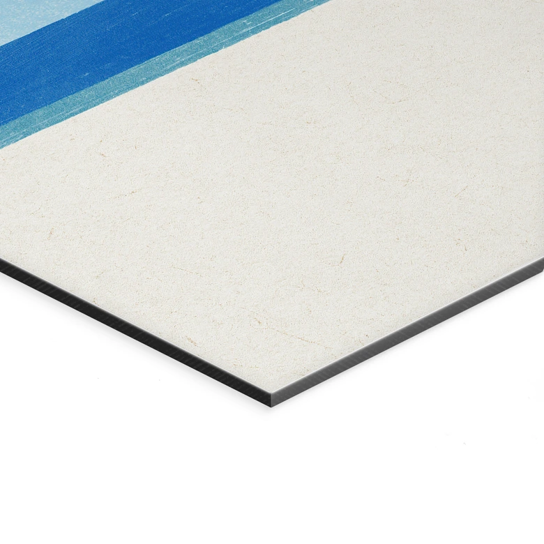 Wandbild Liegestuhl mit Blick aufs Meer - Rivers - Alu-Dibond 