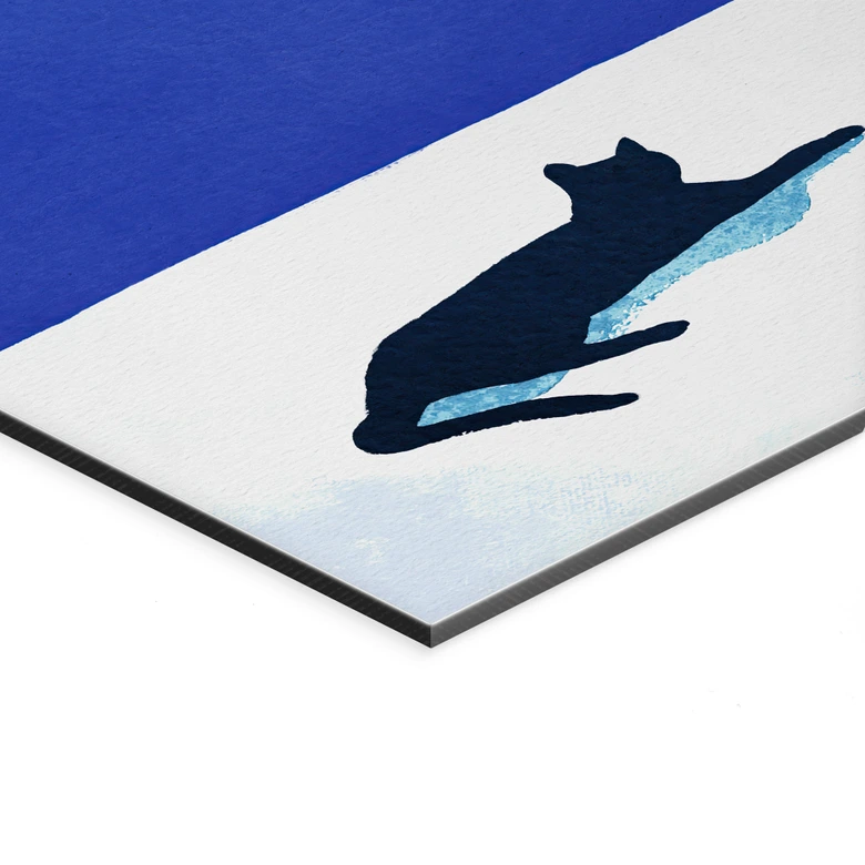 Wandbild Siesta mit Katze am Meer - Rivers - Alu-Dibond 