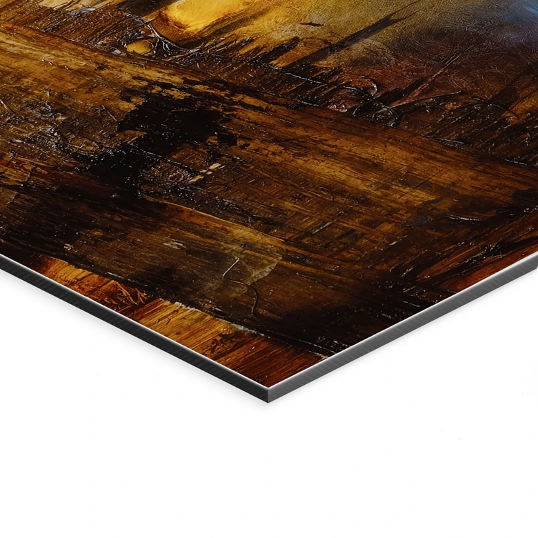 Wandbild Bernsteinlicht und Schatten - Schmucker - Alu-Dibond 