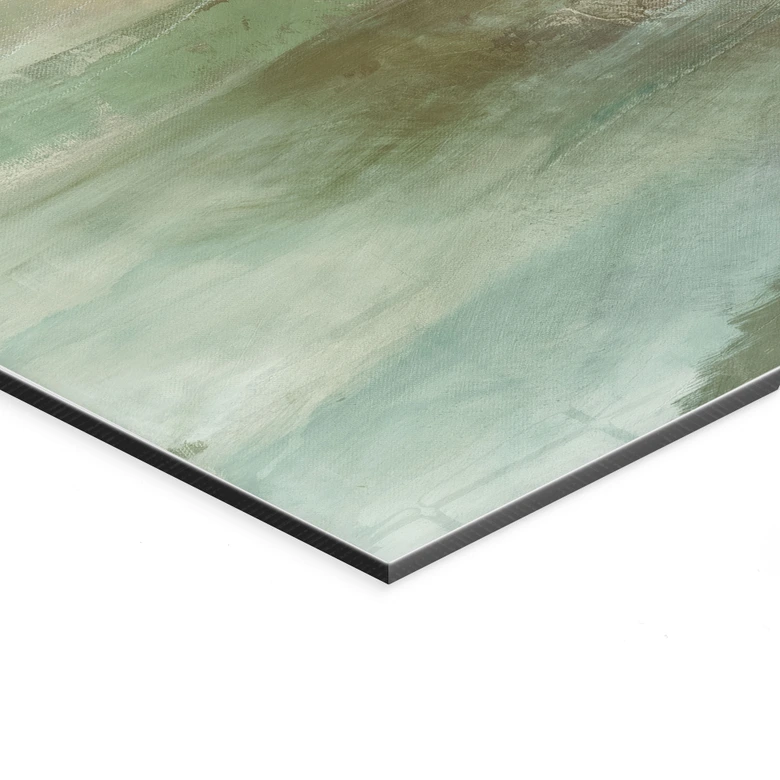 Wandbild Salbeigrünes Nebellicht - Schmucker - Alu-Dibond 