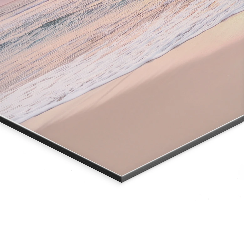 Wandbild Sonnenuntergang über Strand und Meer - Sisi & Seb - Alu-Dibond 