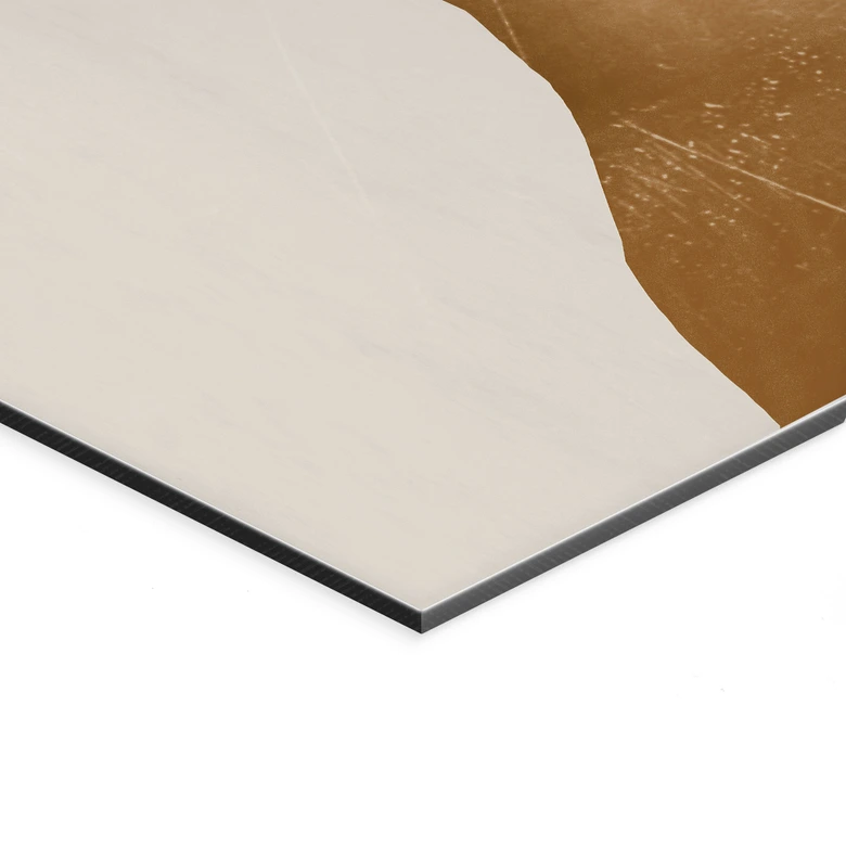 Wandbild Zweig in goldener Vase - ThingDesign - Alu-Dibond 