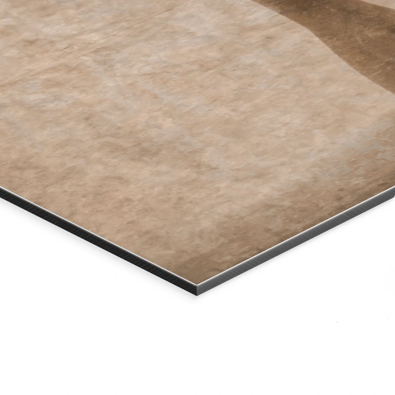 Wandbild Stillleben mit herbstlichen Blättern in Beige - Tokarev - Alu-Dibond 
