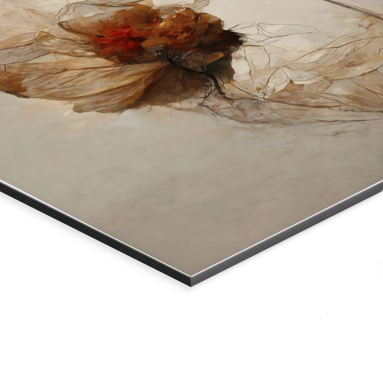 Wandbild Trockenblumen - Eleganz der Vergänglichkeit - Treechild - Alu-Dibond 