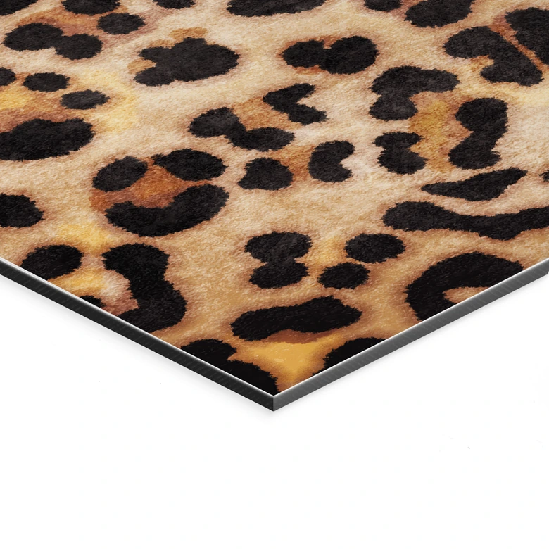 Wandbild Wilder Leopard - Animal Print - Tunaboylu - Alu-Dibond 