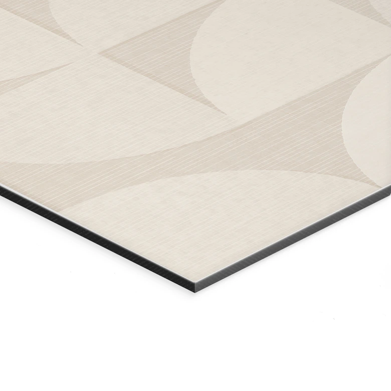 Wandbild Halbkreise im Retro-Stil - Bloomery Decor - Alu-Dibond Panorama 