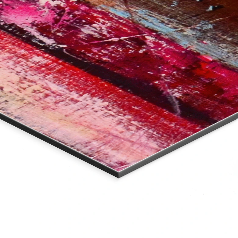 Wandbild Bunte Streifenmalerei - Fedrau - Panorama - Alu-Dibond 