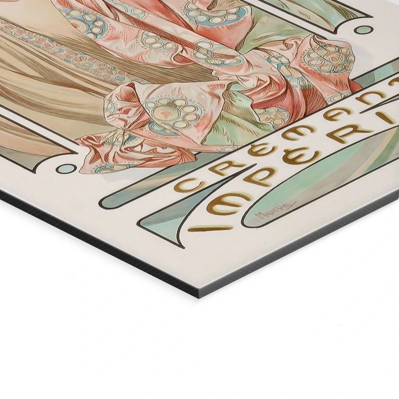 Tableaux Mucha - Moët and Chandon : Dry Imperial - Alu-Dibond Panorama 