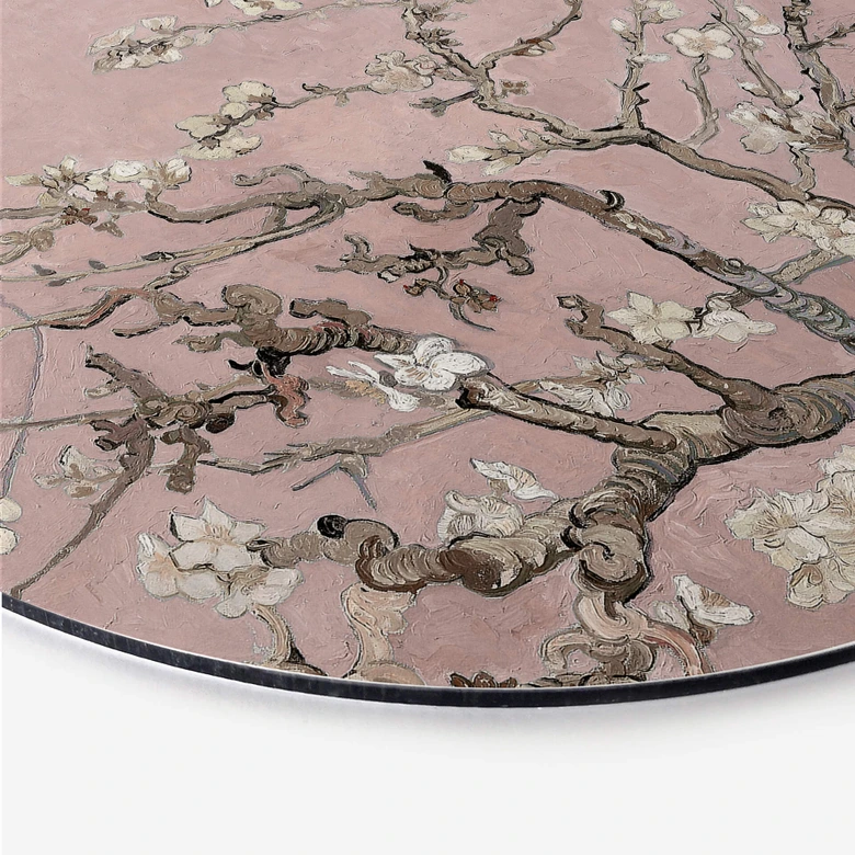 Alu-Dibond van Gogh - Mandelblüte Rosé - Rund 