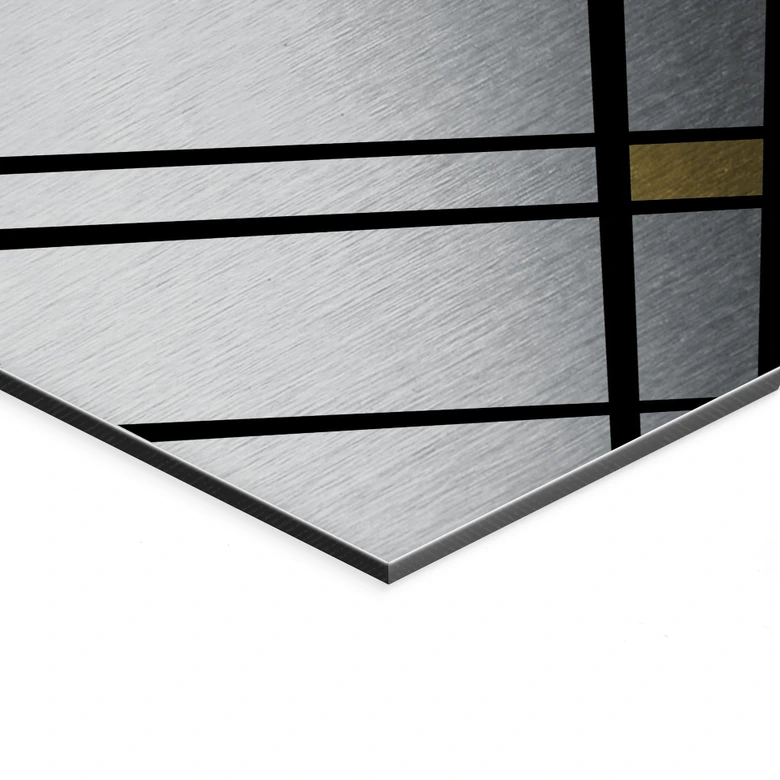Wandbild mit Silbereffekt Retro Bauhaus Ausstellung 1923 - Retrodrome - Alu-Dibond 
