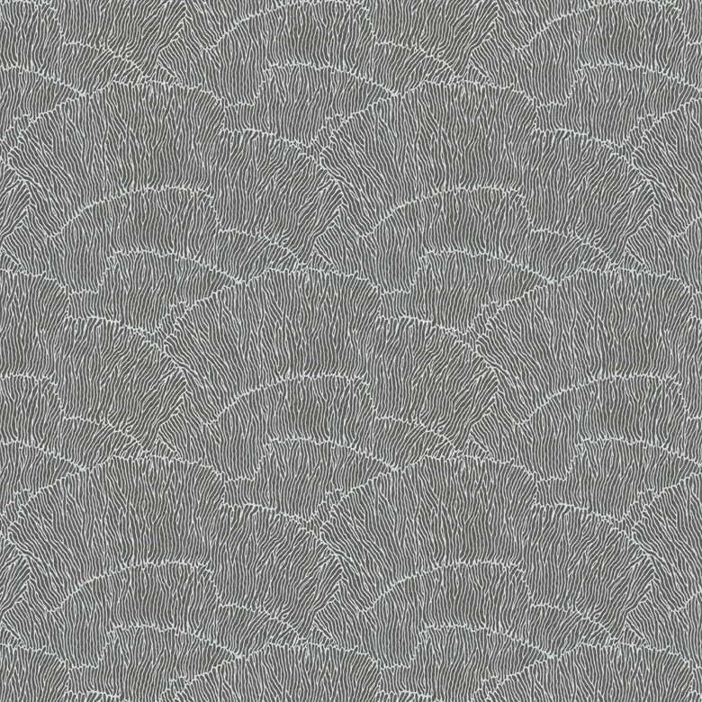 papier peint à vagues noir argenté - papier peint intissé à effet métallique 