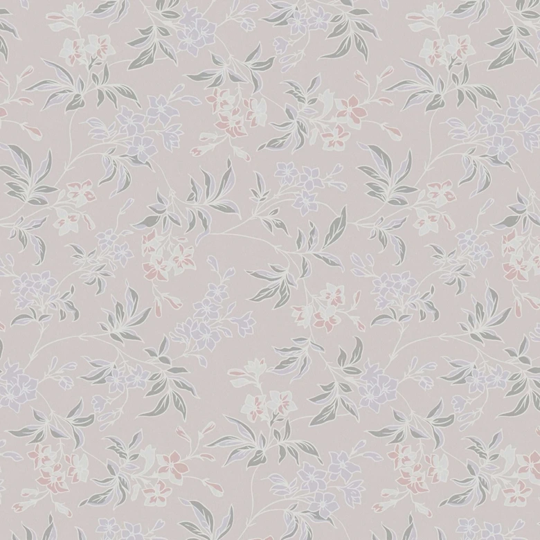 Papel pintado Floral con flores rosa crema - papel pintado moderno con motivos florales - papel pintado no tejido floral 