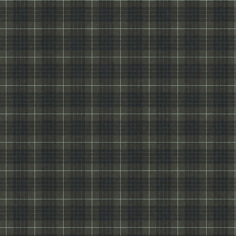 Vintage Karo-Tapete Schwarz Grün - Retro-Mustertapete karriert - Vliestapete modern 