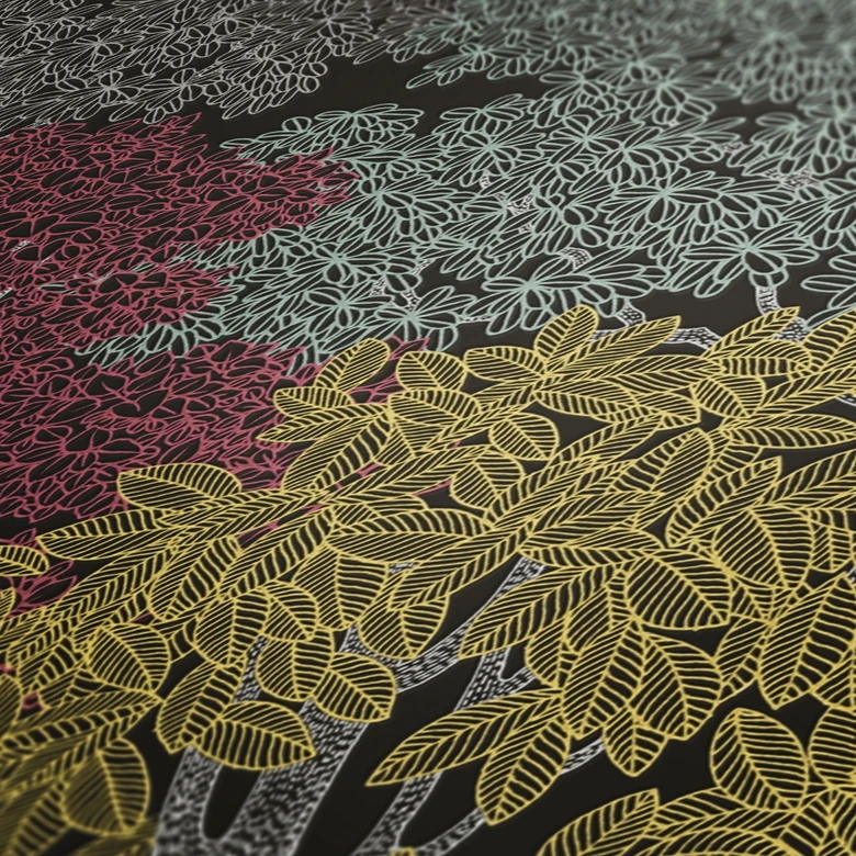 Architects Paper Floral Impression - Papier peint intissé de forêt, brun 