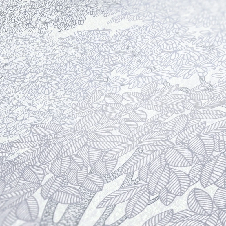 Architects Paper Floral Impression - Papier peint intissé de forêt, gris 