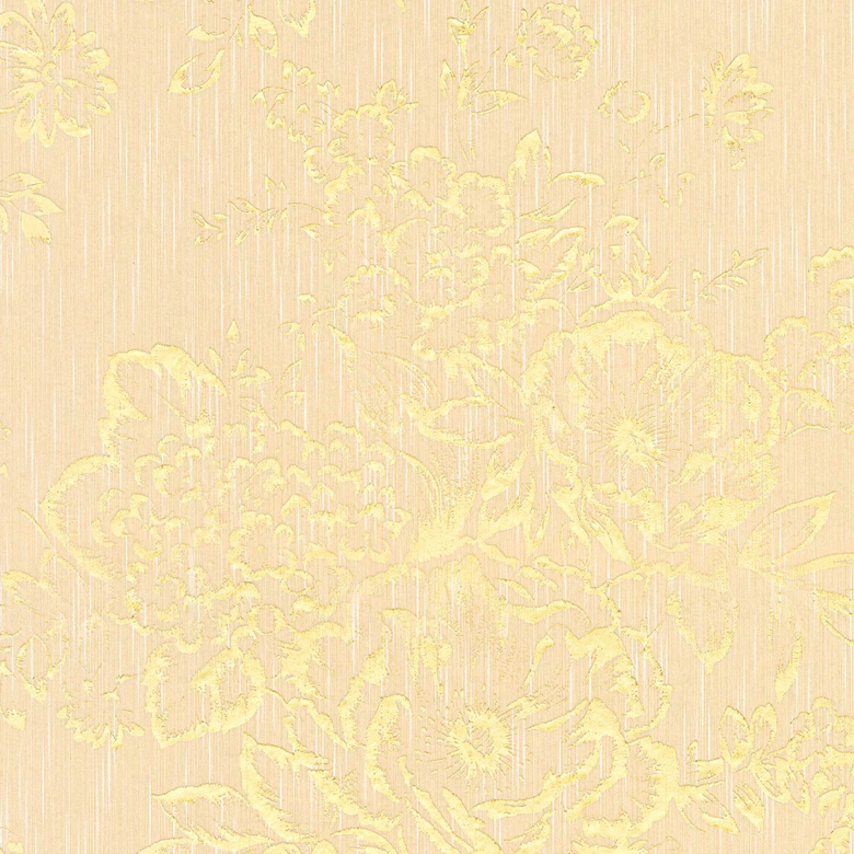 Architects Paper Metallic Silk Papier peint baroque, Or, Crème 