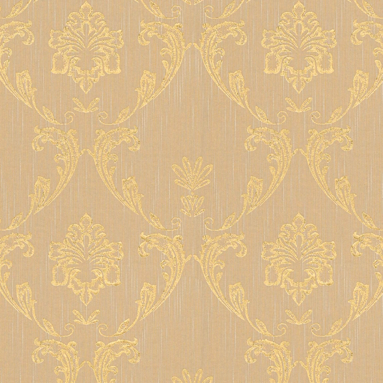 Architects Paper Metallic Silk Papier peint baroque, Or, Beige 