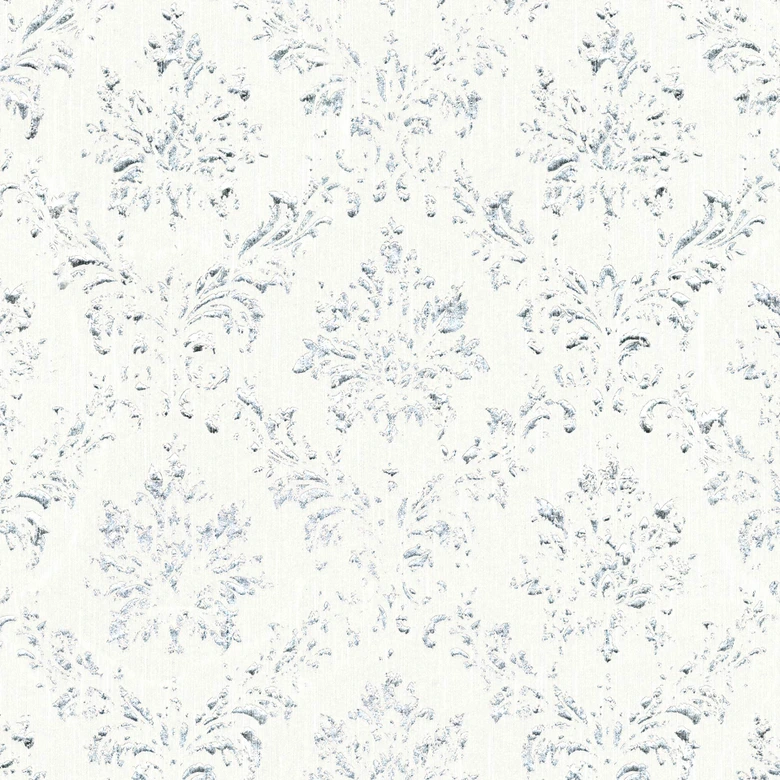 Architects Paper Textiltapete Metallic Silk Barocktapete mit Ornamenten metallic, weiß 