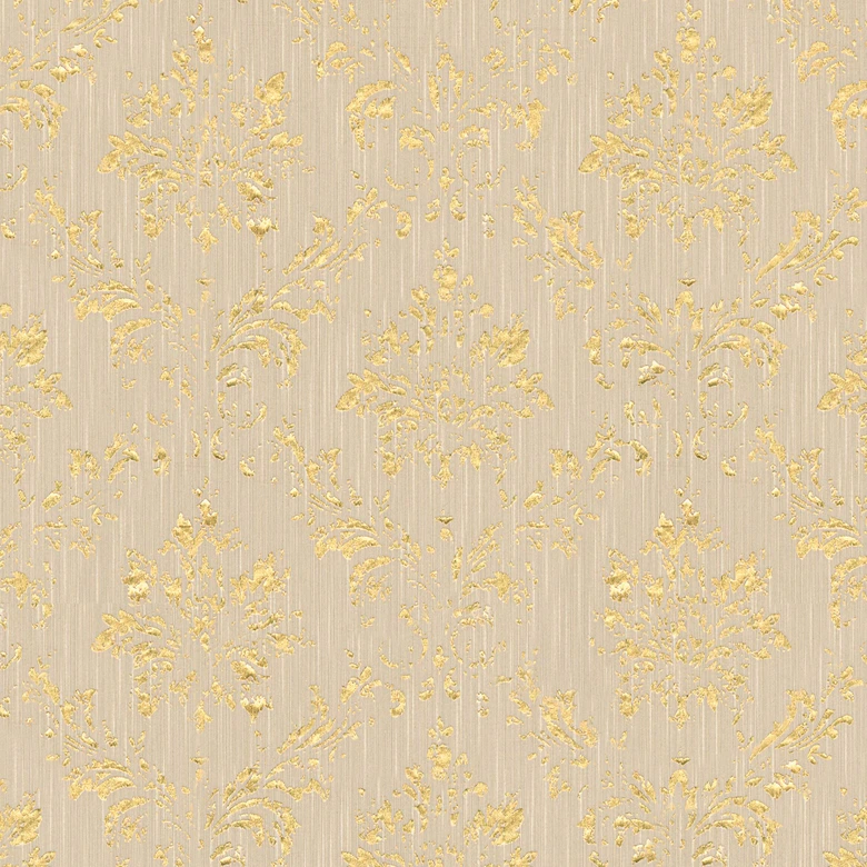 Architects Paper Textiltapete Metallic Silk Barocktapete mit Ornamenten beige, metallic 