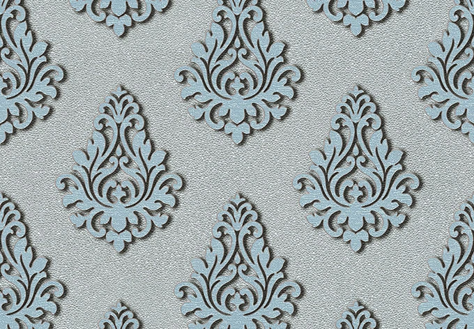 Architects Paper Vliestapete Nobile Barocktapete mit Ornamenten blau, metallic 