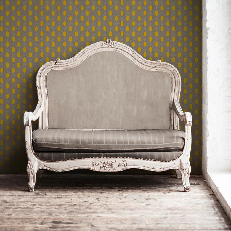 Architects Paper Vliestapete Absolutely Chic grafische Tapete braun, gelb, grau 