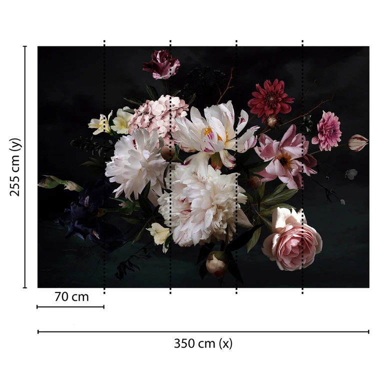 Livingwalls Fototapete Designwalls Bunch of Flower Blumen 