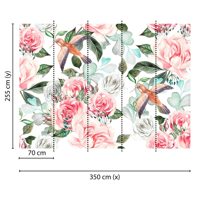 Livingwalls Fototapete Designwalls Paradise Blumen 