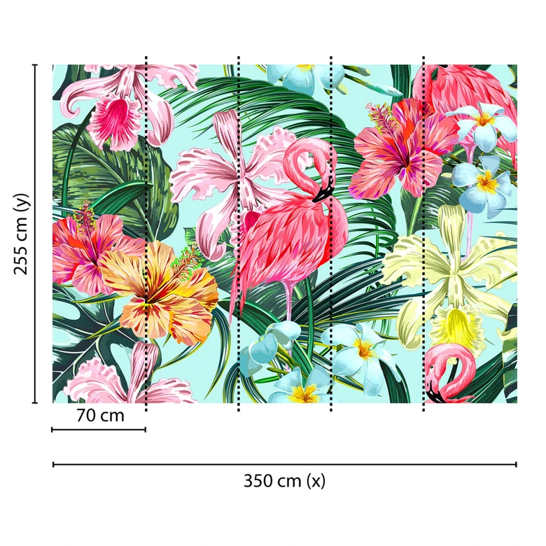 Livingwalls Fotobehang Designwalls Flamingo Art 
